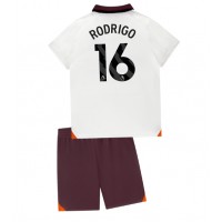 Camisa de time de futebol Manchester City Rodri Hernandez #16 Replicas 2º Equipamento Infantil 2023-24 Manga Curta (+ Calças curtas)